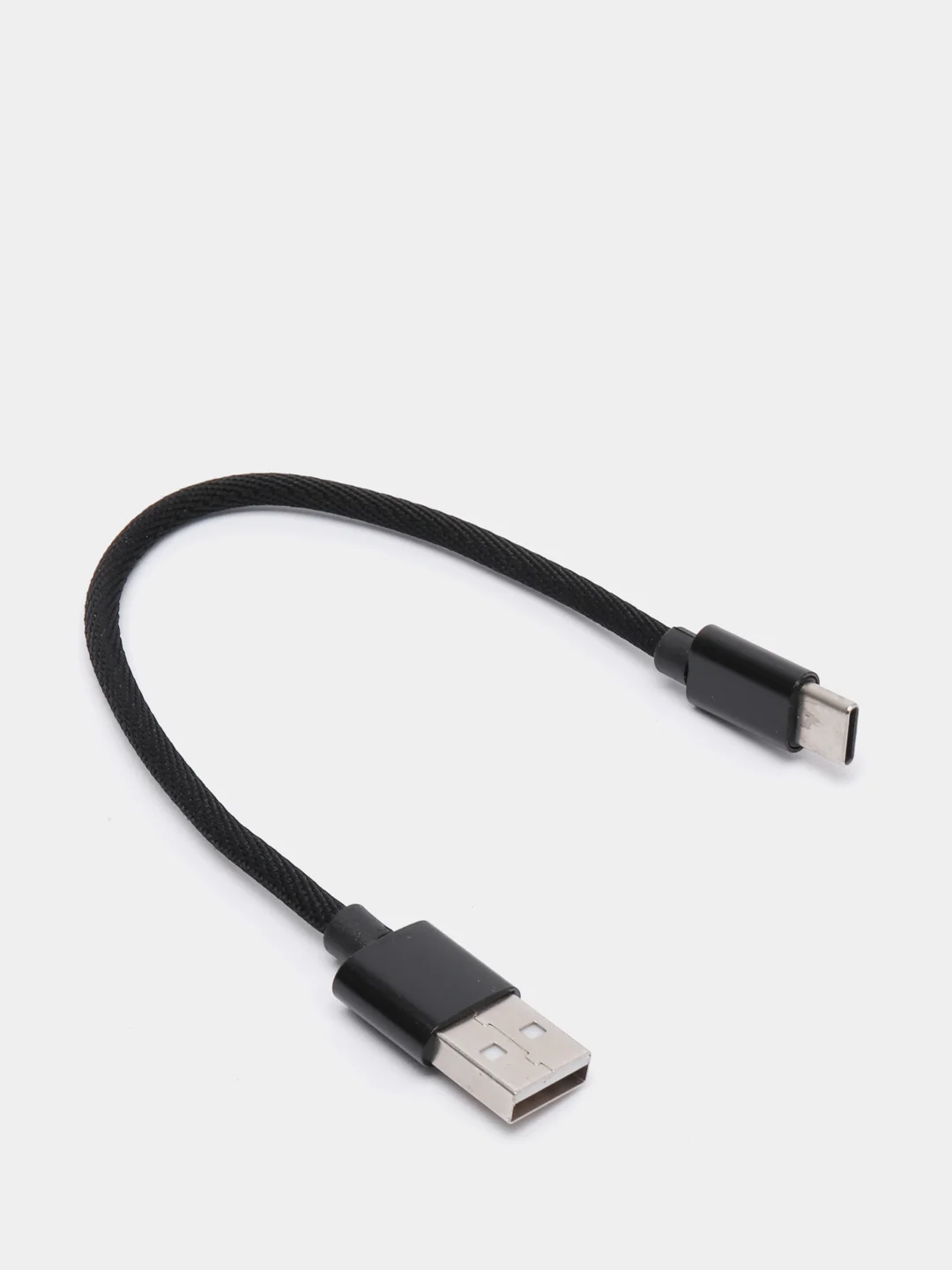 Черный кабель Type-C в нейлоновой оплетке 2А, быстрая зарядка, 4 размера