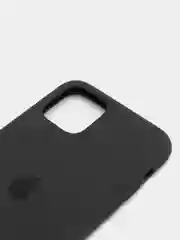 Угольный чехол для iPhone 11 Pro 5.8" Silicone Case, закрытый низ с логотипом