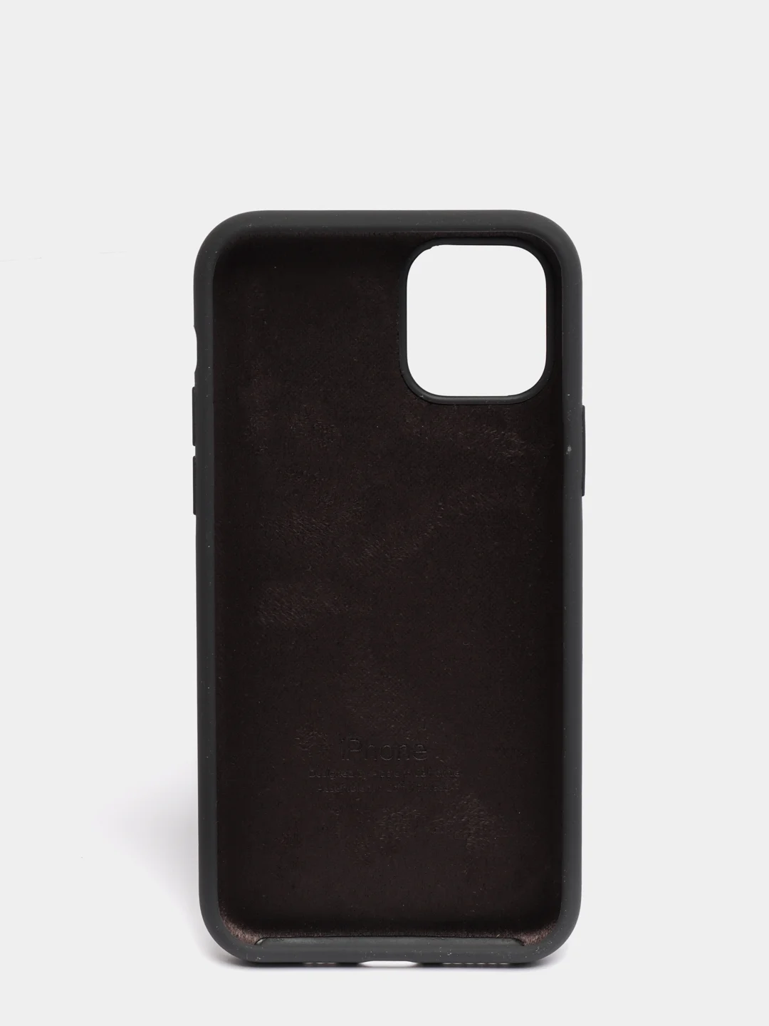 Угольный чехол для iPhone 11 Pro 5.8" Silicone Case, закрытый низ с логотипом