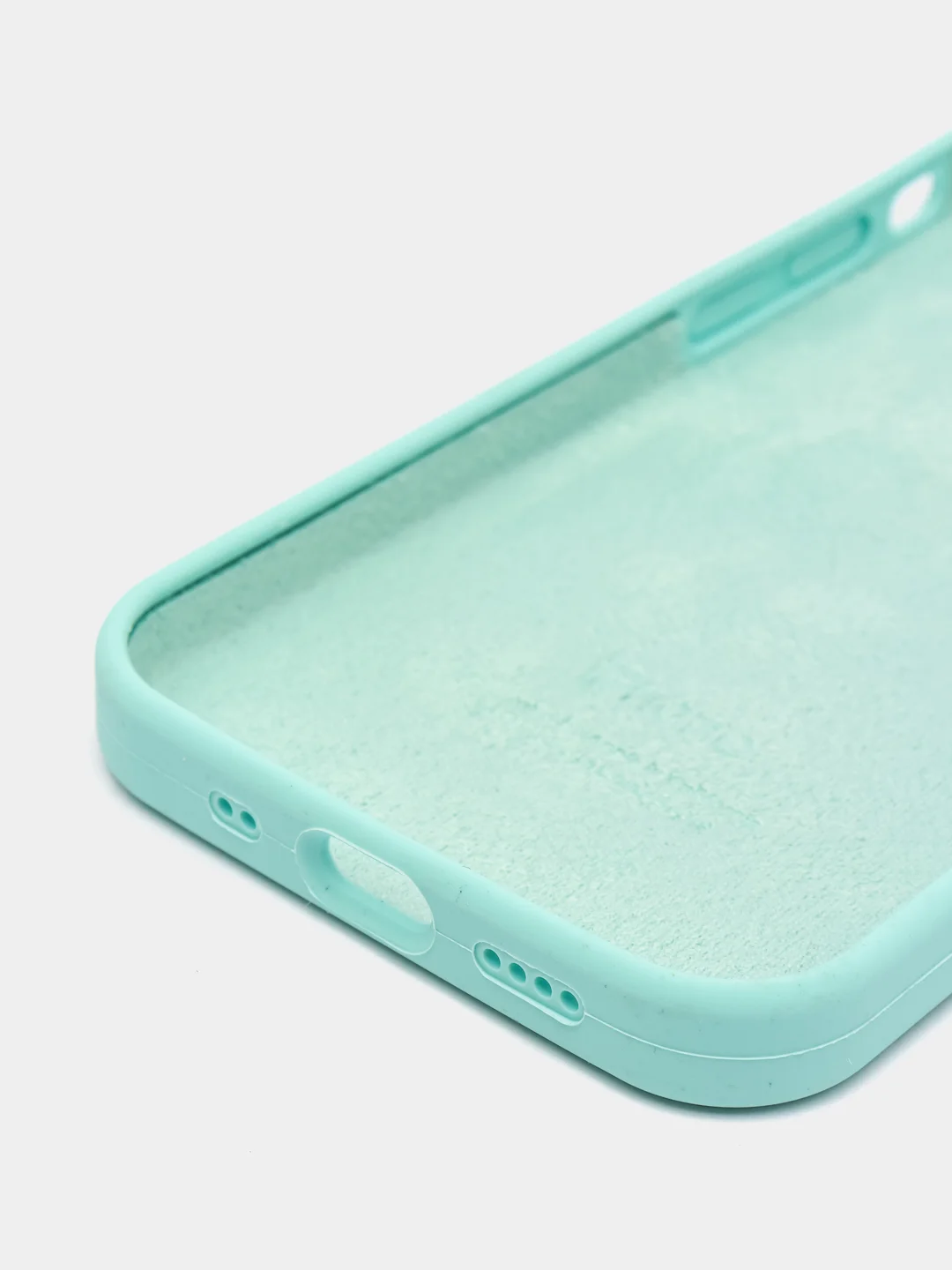 Мятный чехол силиконовый для iPhone 12 / 12 Pro, 12 mini, 12 Pro max, с логотипом