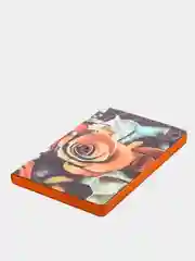 Ежедневник недатированный А5, BRAUBERG VISTA, под кожу, 136 л, "Rose flower"