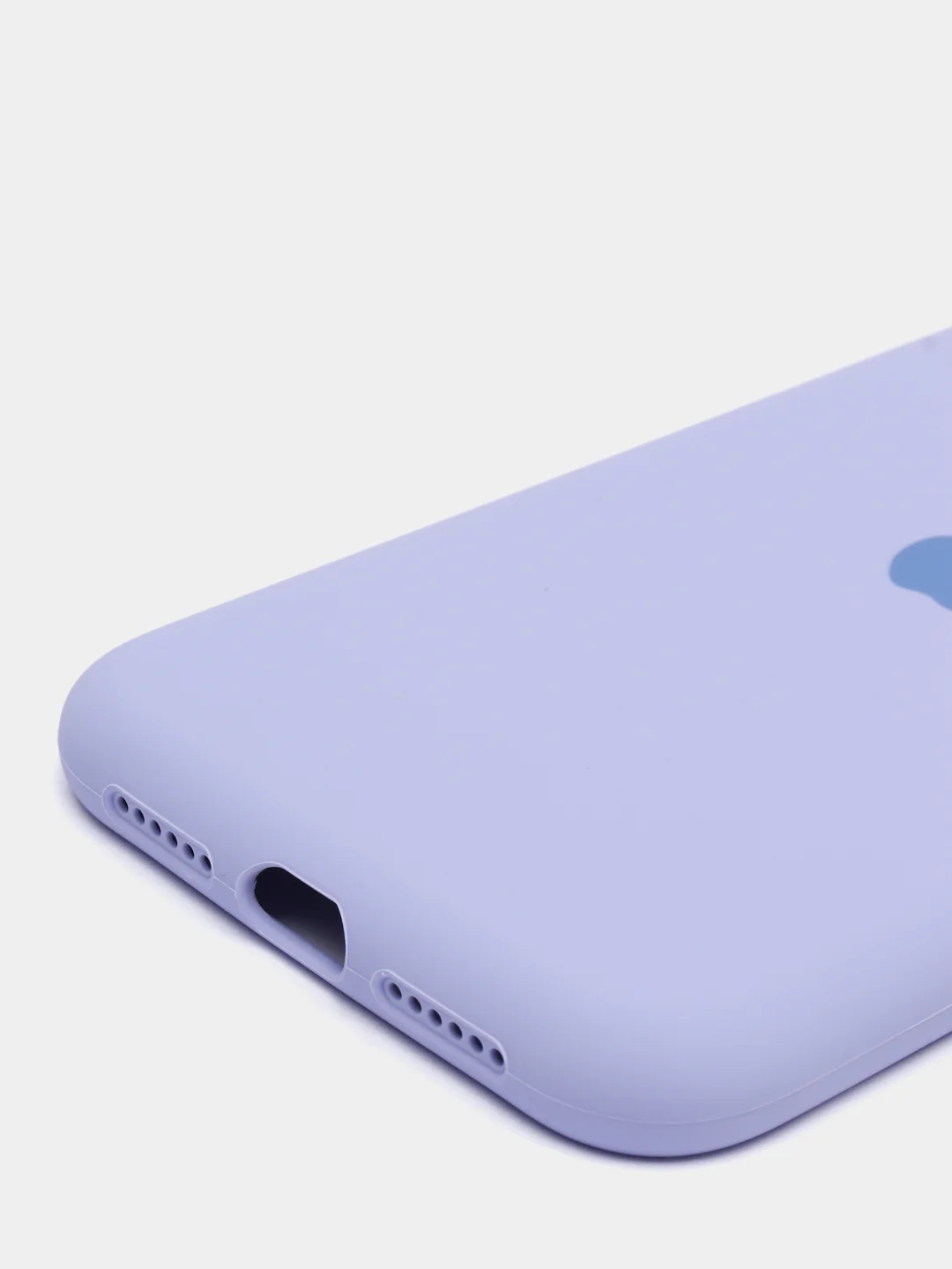 Лавандовый чехол Silicone Case iPhone 11 с защитой камеры с бархатной подкладкой