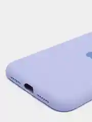 Лавандовый чехол Silicone Case iPhone 11 с защитой камеры с бархатной подкладкой