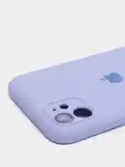 Лавандовый чехол Silicone Case iPhone 11 с защитой камеры с бархатной подкладкой