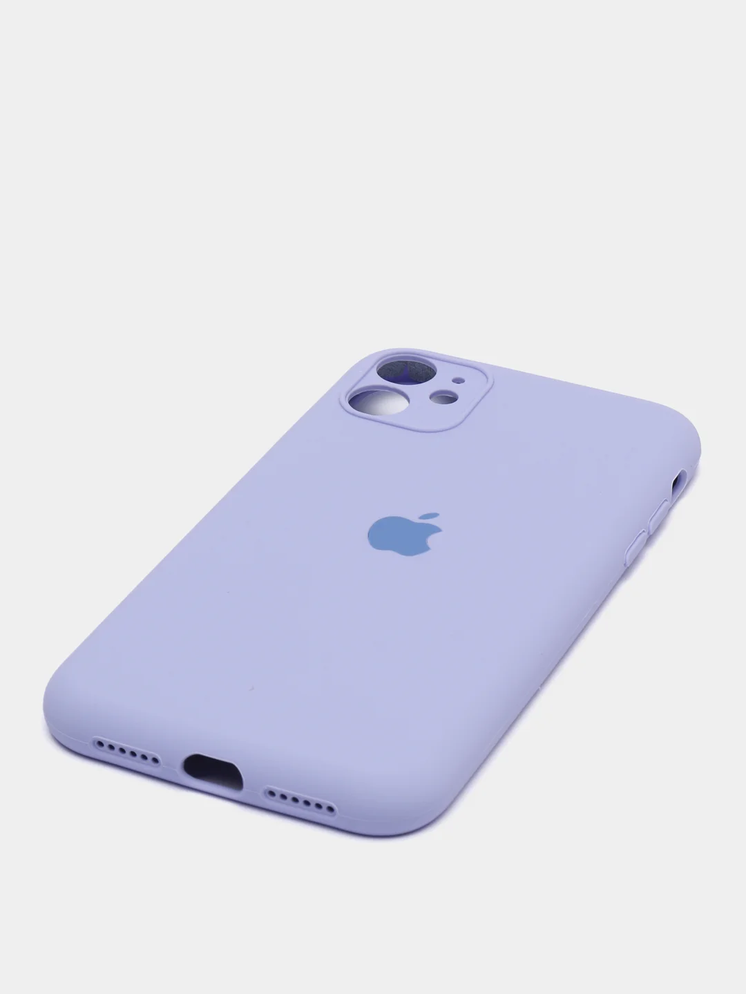 Лавандовый чехол Silicone Case iPhone 11 с защитой камеры с бархатной подкладкой