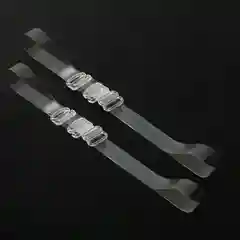 Бретели силиконовые, 1 см, 37 см, пара, цвет прозрачный