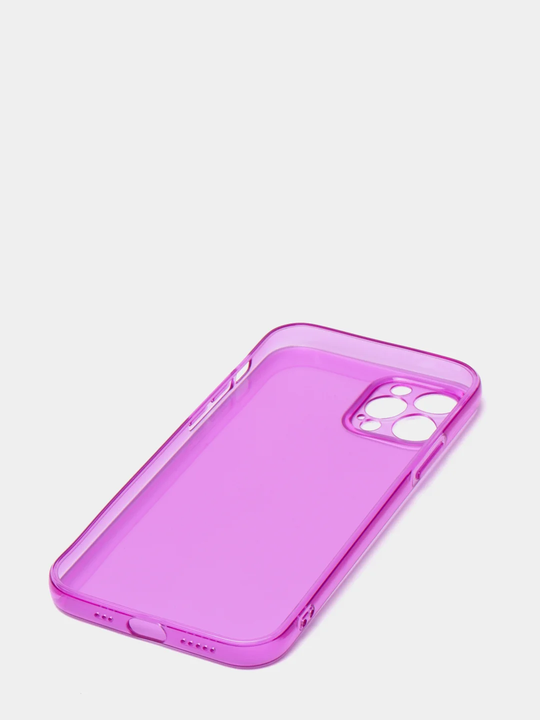 Пурпурный яркий силиконовый чехол iPhone XR, 11, 12 Mini, 12 Pro, 12 Pro Max