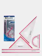 Набор чертежный большой BRAUBERG "Crystal"