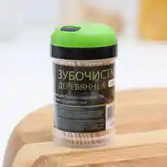 Зубочистки из берёзы Magistro, 200 штук, пластиковая баночка, крышка с дозатором