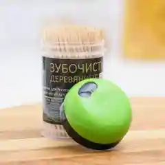 Зубочистки из берёзы Magistro, 200 штук, пластиковая баночка, крышка с дозатором
