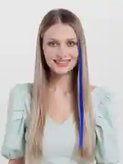 Синий пряди на заколке цветные для создания причесок