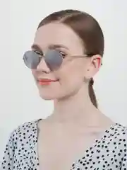 Серебряный солнцезащитные очки с защитой от УФО, унисекс