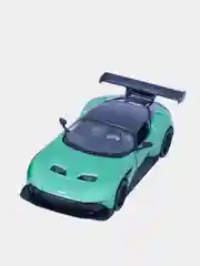 Бирюзовый машинка металлическая инерционная Aston Martin Vulcan  KT5407D /Kinsmart/