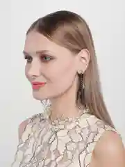 Черный серьги кольца, 2 цвета: золото, титан