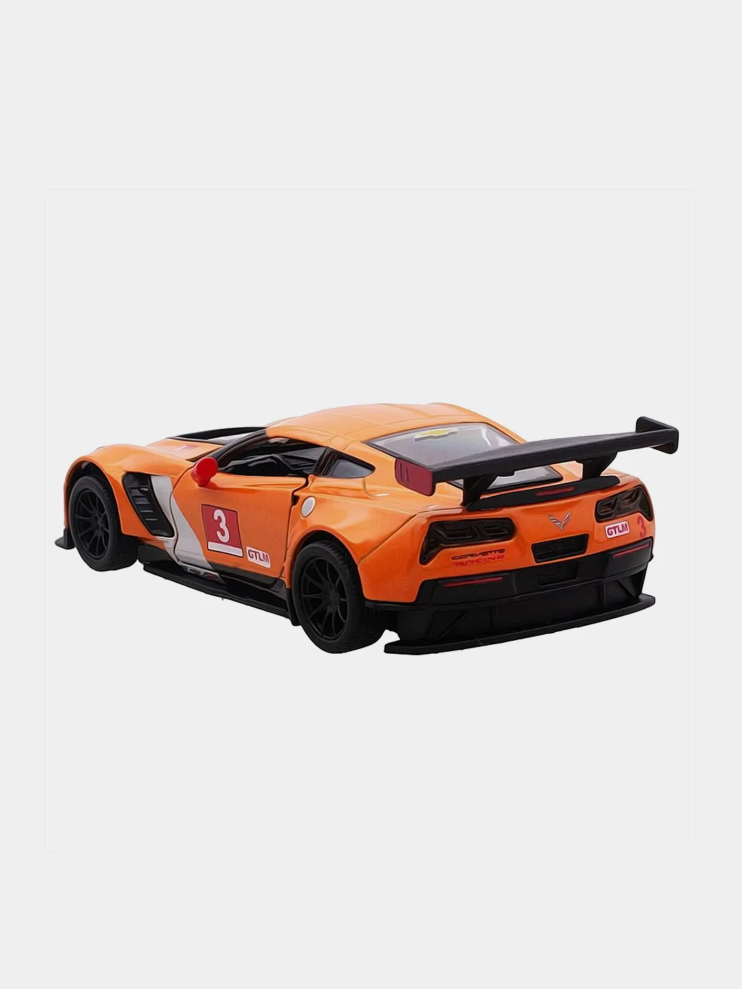 Оранжевый машинка металлическая инерционная/2016 Corvette C7.R Race Car KT5397 1:36 /Kinsmart/