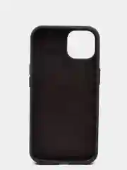 Угольный чехол для iPhone 13 Silicone Case закрытый низ с логотипом