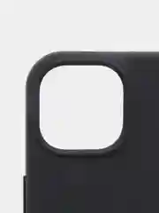Угольный чехол для iPhone 13 Silicone Case закрытый низ с логотипом