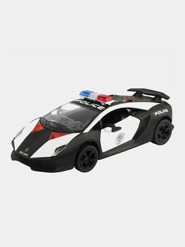 Машинка металлическая инерционная/Lamborghini Sesto Elemento(Police)KT5359DP 1:38/Kinsmart