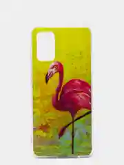 Желтый чехол для Samsung Galaxy A02s с ярким принтом, силиконовый