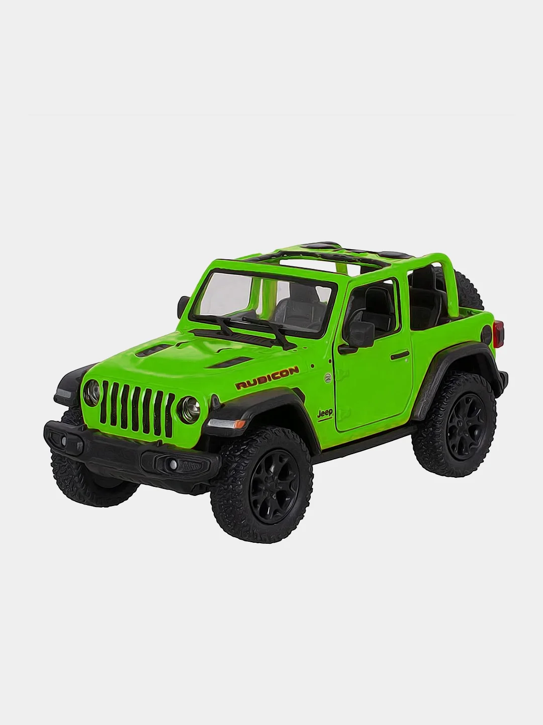 Зеленый машинка металлическая инерционная/2018 Jeep Wrangler (Open Top) KT5412DA 1:34 /Kinsmart/