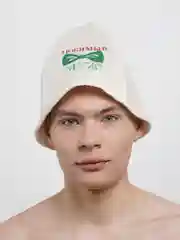 Шапка для бани и сауны, с вышивкой "Любимый муж", шерсть / войлок