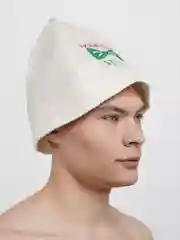 Шапка для бани и сауны, с вышивкой "Любимый муж", шерсть / войлок