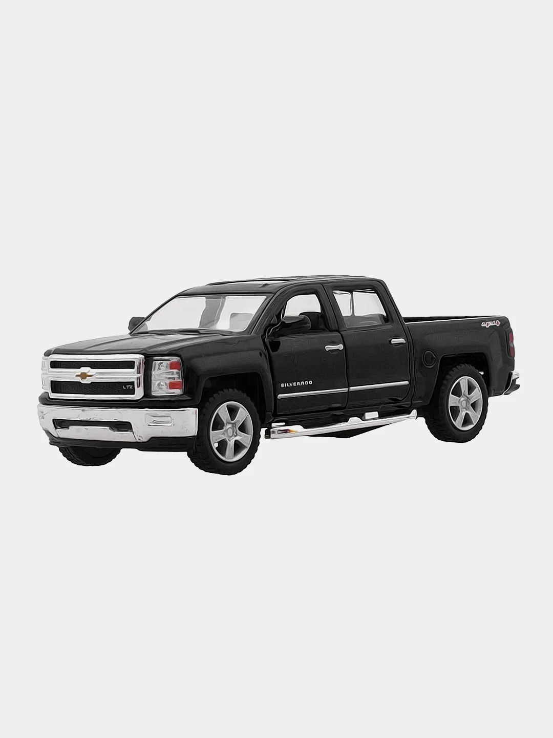 Черный машинка металлическая инерционная/2014 Chevrolet Silverado KT5381D 1:46 /Kinsmart/