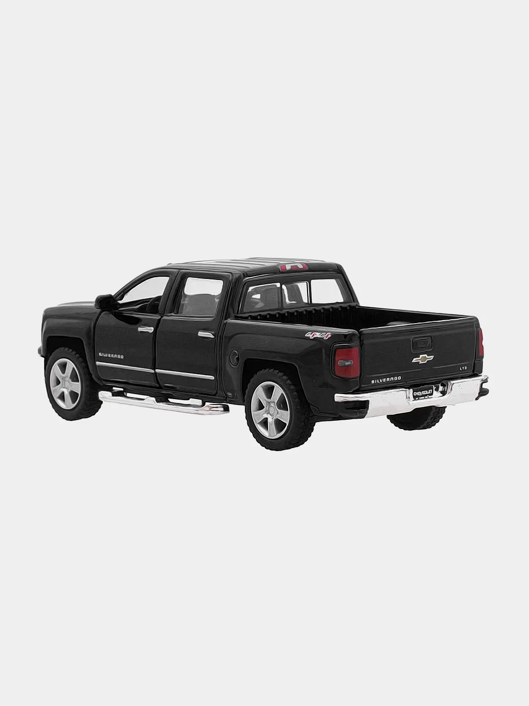 Черный машинка металлическая инерционная/2014 Chevrolet Silverado KT5381D 1:46 /Kinsmart/