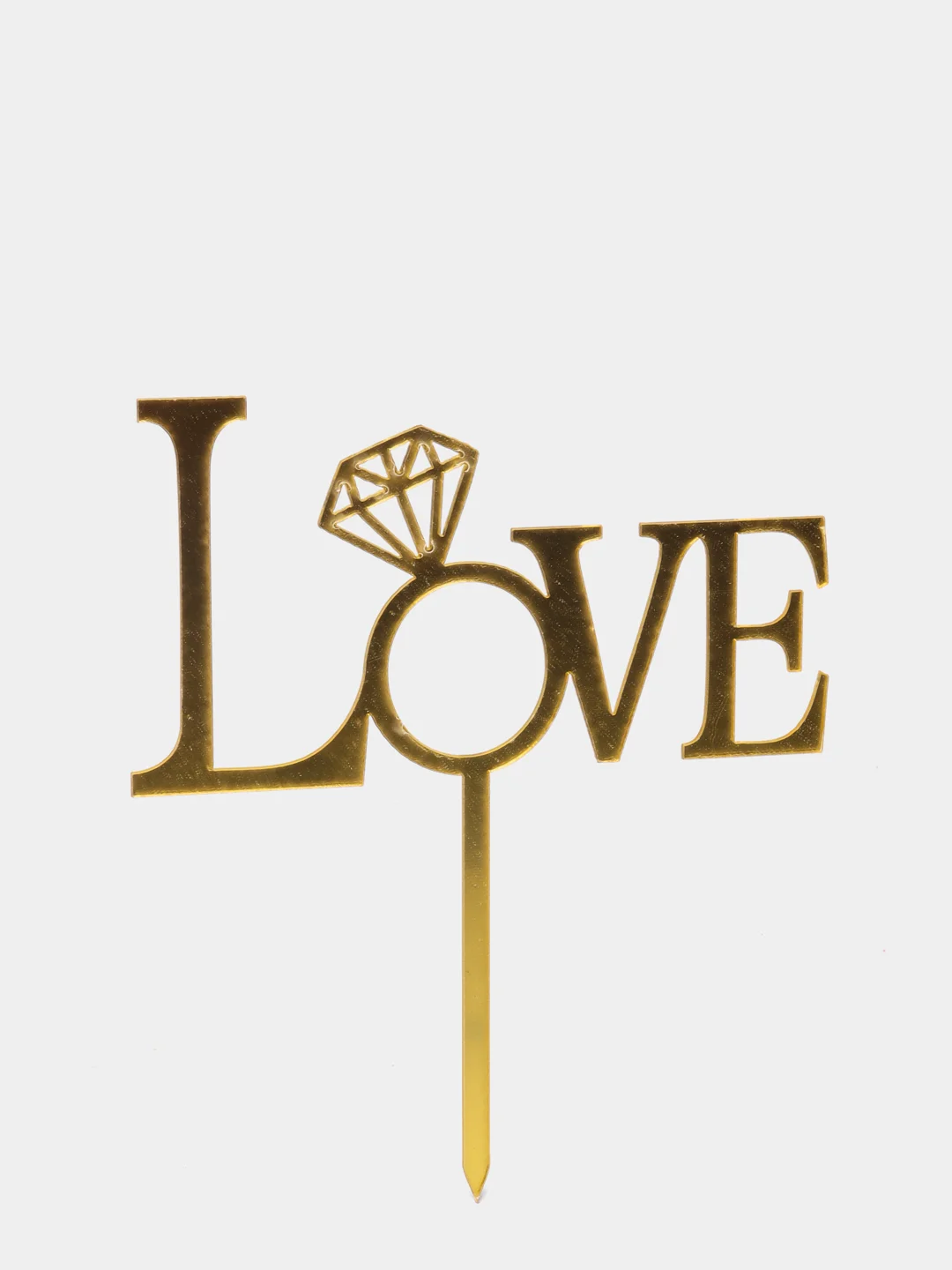 Желтый топпер для украшения торта Love