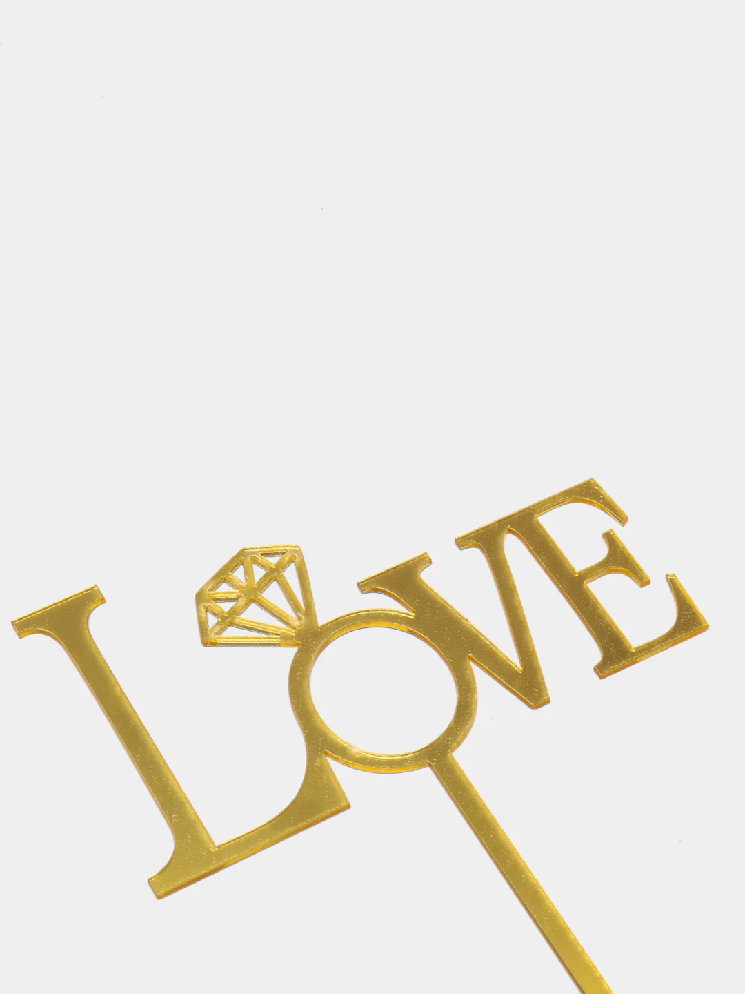 Желтый топпер для украшения торта Love