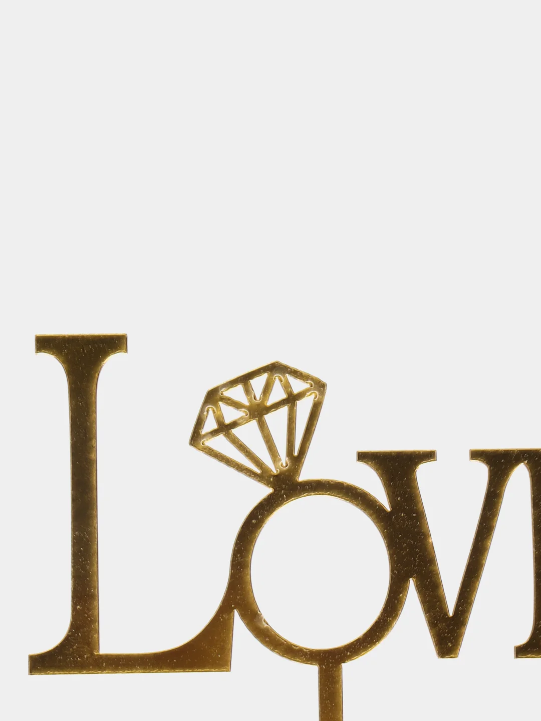 Желтый топпер для украшения торта Love
