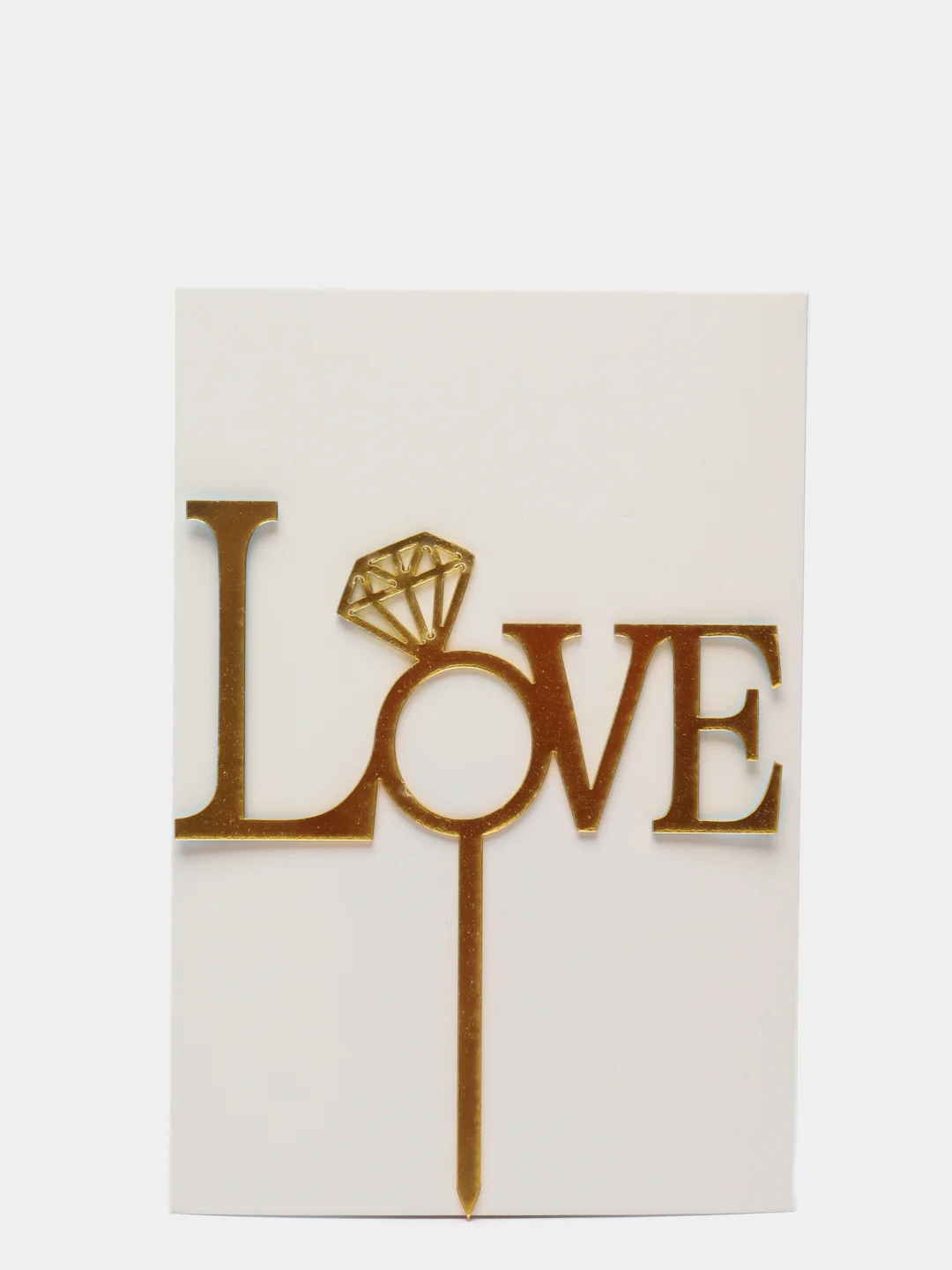 Желтый топпер для украшения торта Love