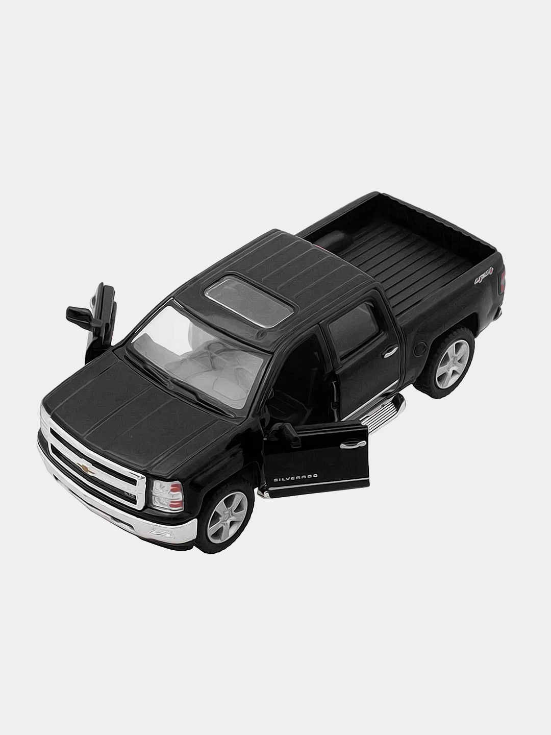 Черный машинка металлическая инерционная/2014 Chevrolet Silverado KT5381D 1:46 /Kinsmart/