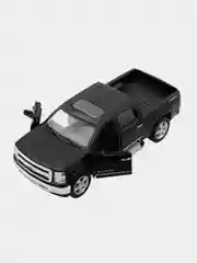 Черный машинка металлическая инерционная/2014 Chevrolet Silverado KT5381D 1:46 /Kinsmart/