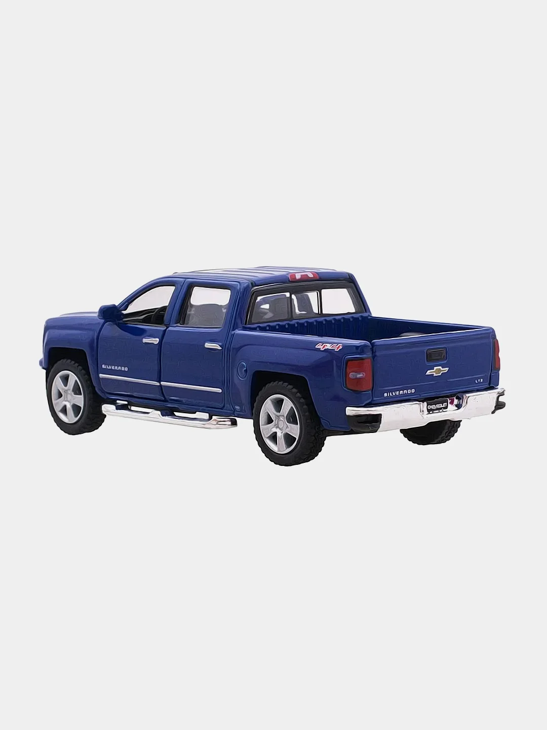 Синий машинка металлическая инерционная/2014 Chevrolet Silverado KT5381D 1:46 /Kinsmart/