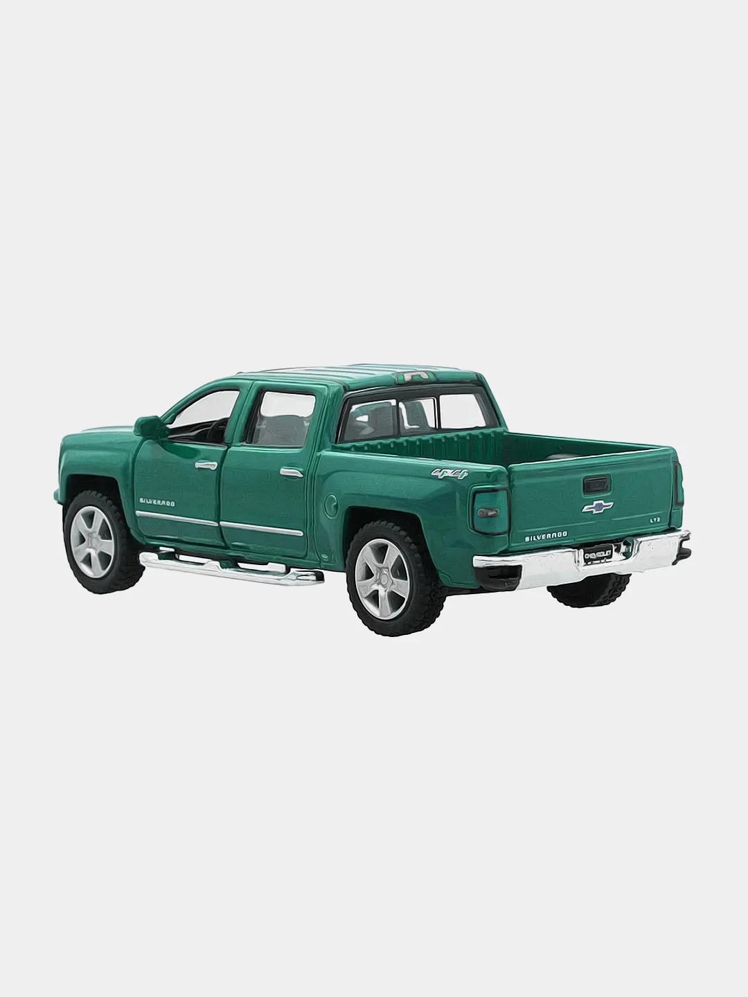 Тёмно-бирюзовый машинка металлическая инерционная/2014 Chevrolet Silverado KT5381D 1:46 /Kinsmart/