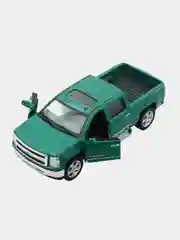 Тёмно-бирюзовый машинка металлическая инерционная/2014 Chevrolet Silverado KT5381D 1:46 /Kinsmart/