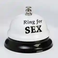 Звонок настольный "Ring for a sex", 7,5 х 7,5 х 6,5 см, белый