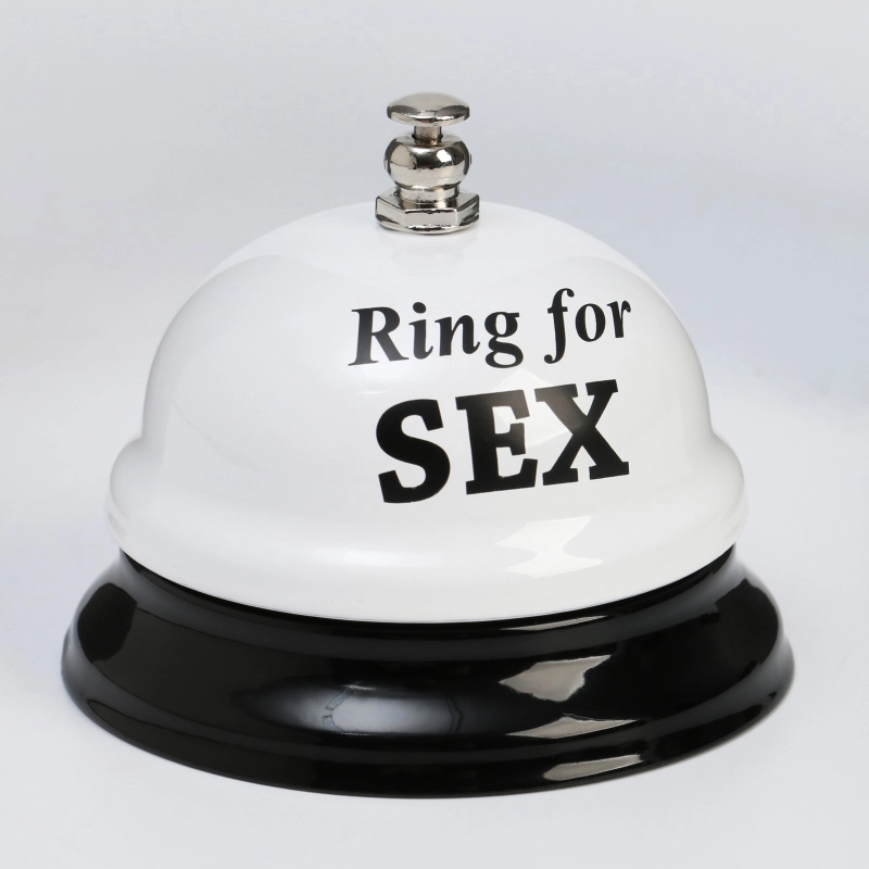 Звонок настольный "Ring for a sex", 7,5 х 7,5 х 6,5 см, белый