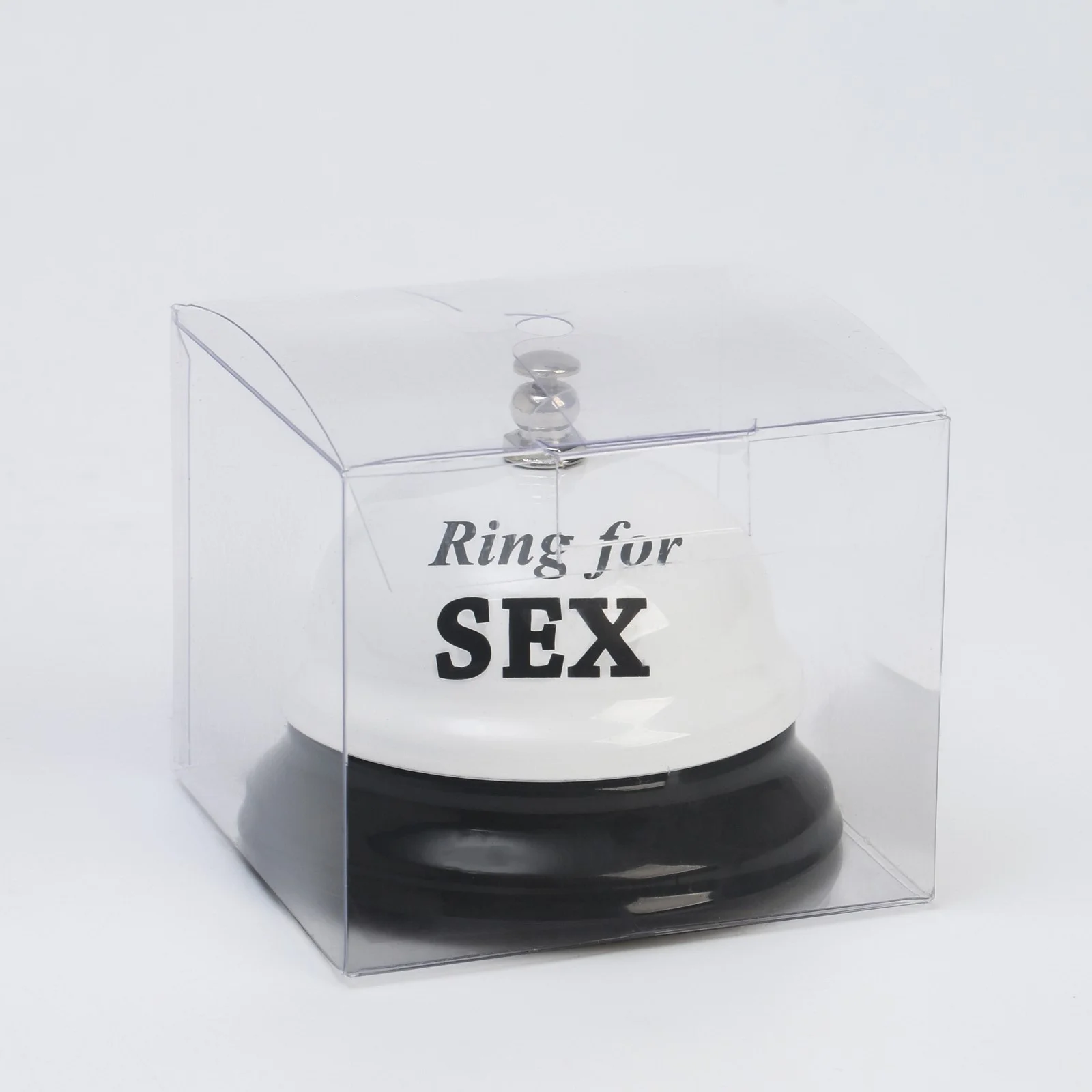 Звонок настольный "Ring for a sex", 7,5 х 7,5 х 6,5 см, белый