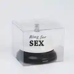 Звонок настольный "Ring for a sex", 7,5 х 7,5 х 6,5 см, белый