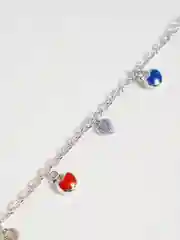 Браслет с разноцветными сердечками, Xuping