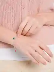 Браслет с разноцветными сердечками, Xuping