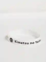 Белый силиконовый браслет по аниме "Клинок, рассекающий демонов"(Demon Slayer: Kimetsu no Yaiba)