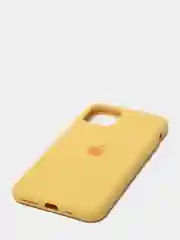 Желтый чехол для iPhone 11 Pro 5.8" Silicone Case, закрытый низ с логотипом