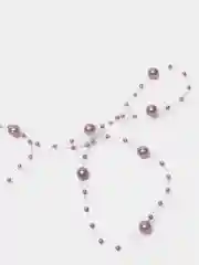 Лавандовый бусины на леске, жемчужная нить, 3/8 мм, 2 штуки