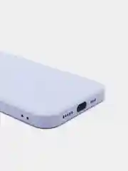 Лавандовый силиконовый чехол с шёлковым покрытием для iPhone 13 Mini, 13 Pro Max
