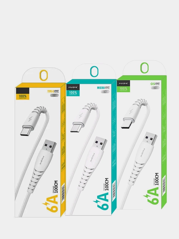Кабель для зарядки USB - Type-C / USB - Lightning(Apple Iphone)/ Micro ,Maimi / PD X39