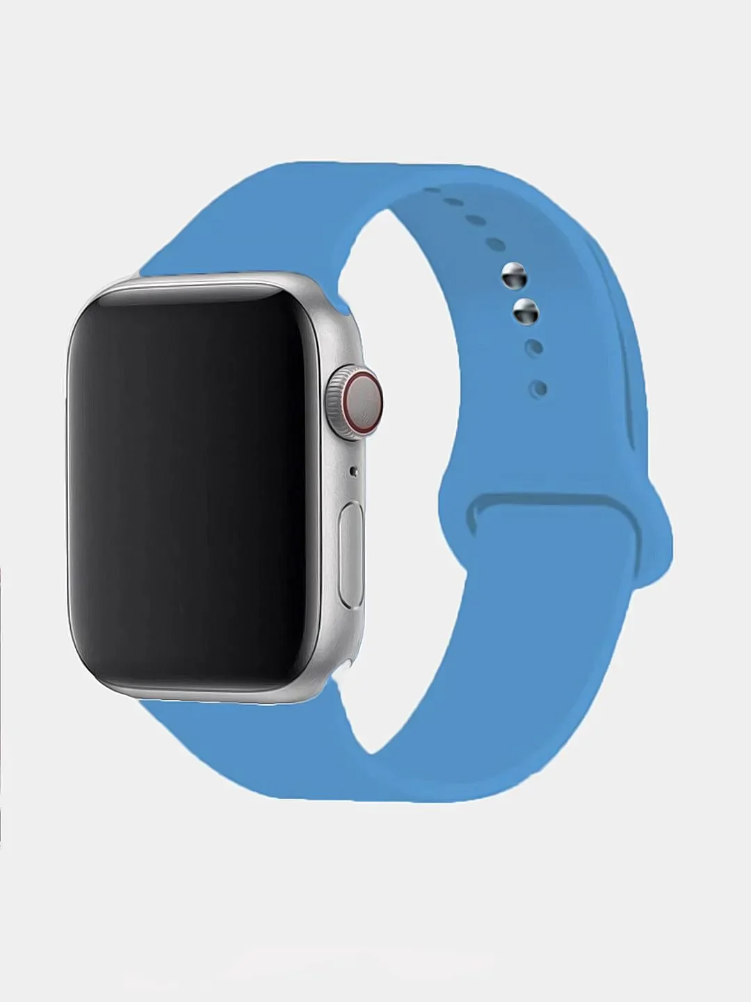 Голубой ремешок для Apple Watch, силиконовый