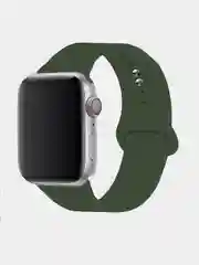 Лесной зеленый ремешок для Apple Watch, силиконовый